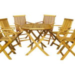Basic Set 6 Masa cu 6 scaune lemn masiv