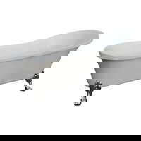 Cada baie freestanding Bella* BSM-404  acril  150 x 75 x 75 cm  alb  picioare argintii, Regata