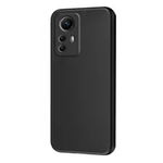 Husa silicon compatibila xiaomi 12 lite, soft matt, protectie camera, negru