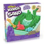 Kinetic sand, set cutie cu nisip verde, spm 20143455, 