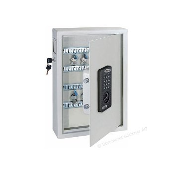 Caseta pentru chei Keytronic 48 T04259, metal, alb, 45 x 30 x 9 cm