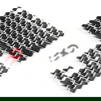 Taste de schimb pentru tastatura mecanica Redragon Scarab Pudding, 104 taste, double shot injection keycaps, Negru