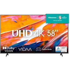 Televizor Hisense 58A6K, LED TV 58 inches triple tuner, UltraHD/4K, HDR Negru