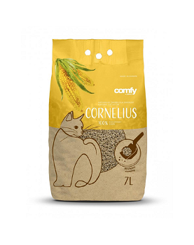COMFY Cornelius Asternut biodegradabil pentru litiera pisicilor, din porumb 7L, COMFY