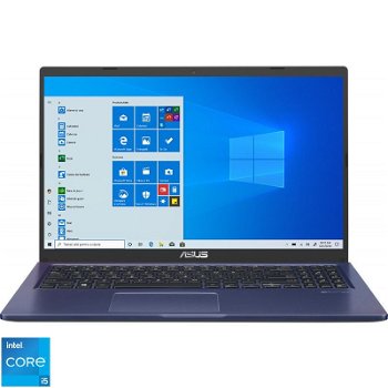 Laptop ASUS X515EA cu procesor Intel® Core™ i5-1135G7, 15.6", Full HD, 8GB, 512GB SSD, Intel Iris Xᵉ Graphics, No OS, Peacock Blue