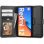 Husa TECH-PROTECT Wallet compatibila cu Xiaomi Redmi 12 Black, TECH-PROTECT