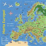 Plansa - Harta Europei, DPH, 6-7 ani +, DPH