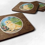 Caroline`s Treasures Carolines Comori SS8758FC Golden Retriever Foam Coaster Set de 4 Multi 3 1/2 x 3 1/2, 