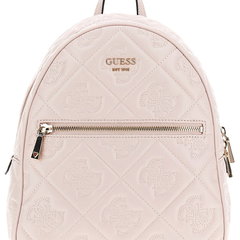 Guess, Rucsac de piele ecologica Vikky II, Alb optic
