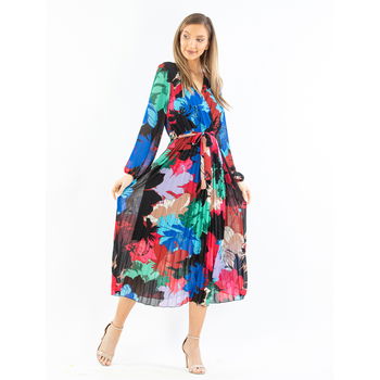 Rochie Dama Sunnyday Negru cu Albastru, K.K.E
