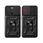 Carcasa Hybrid Armor CamShield compatibila cu iPhone 15 Pro Max Black, OEM