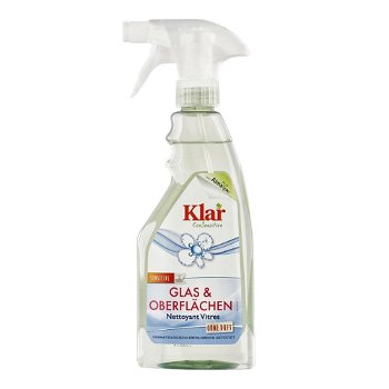 Solutie pentru curatat si degresat geamuri fara parfum cu pulverizator Klar, bio, 500 ml, Klar
