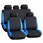 Huse universale pentru scaune auto - Negru Albastru - 9 Bucati