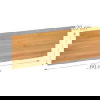 Tocator stabil din Bambus, Natur, 60 x 20 cm, 