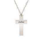 Faith - Colier argint 925 personalizat cu text - cruce, BijuBOX