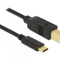 Cablu USB 2.0 tip C la USB-B 0.5m T-T Negru, Delock 83328