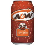 A&W Root Beer - bere de rădăcini cu gust de lemn dulce și mentă 355ml, A&W