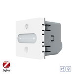 Modul Intrerupator Simplu Cap Scara / Cruce cu Variator Livolo, ZigBee – Serie Noua (Alb)