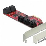 Placă PCI Express x2 > 10 x SATA 6 Gb/s internă - Factor de formă cu profil redus, DELOCK