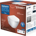 Set vas wc suspendat Duravit D-Neo Compact Rimless si capac cu inchidere lenta, Duravit