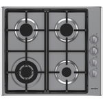 Plita incorporabila Arctic ARBG64125SX Gaz 4 arzatoare Arzator wok Dispozitiv de siguranta plita Gratare fonta 60 cm Inox