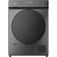 Uscator de rufe Samus SWDP-919DS, 8 kg, Tip procedura uscare: pompa de caldura. 18 programe, Clasa energetica E, anti-sifonare, blocare acces copii, gri inchis