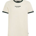 Tommy Hilfiger, Tricou cu garnituri contrastante, Albastru glaciar, Bleumarin, L