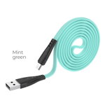 Cablu de date / adaptor Hoco X42, USB Male la microUSB Male, 1 m, Green