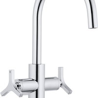 Baterie lavoar dubla comanda Kludi Nova Fonte, ventil inclus, manere stea, crom lucios, Kludi