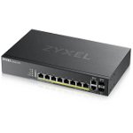 Switch Zyxel GS2220-10, 8 porturi GbE, Uplink (1 an licenta NCC Pro pachet inclus)