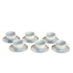 Set cesti cafea, cu dunga aurie