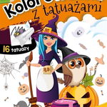 Carte de colorat cu tatuaje. Halloween, Skrzat