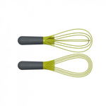 Tel Joseph Joseph Twist 10539, Silicon rezistent la caldura, 2 in 1, Fara BPA, Gri/verde, Joseph Joseph