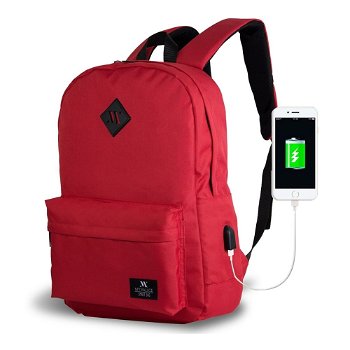 Rucsac cu port USB My Valice SPECTA Smart Bag, roșu