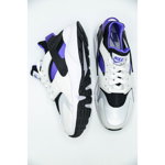 Nike, Pantofi de piele si material textil pentru alergare Air Huarache, Alb/Violet
