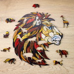 Puzzle din lemn, Lion, 100 piese @ EWA, EWA