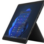 Tableta Microsoft Surface Pro 8, Procesor Intel® Core™ i5-1145G7, PixelSense 13", 16GB RAM, 256GB SSD, 8MP, Wi-Fi, Bluetooth, Windows 11 Pro (Negru)
