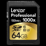 Card memorie Lexar Professional 1000x SDXC 64GB UHS-I U3 Clasa 10