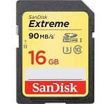 Card memorie SDHC SDSDXNE-016G-GNCIN, SanDisk Extreme, 16GB, 90MB/s, Class 10, UHS-I U3, SanDisk