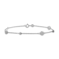 Bratara cu charmuri din aur alb Bratara cu charmuri din aur alb