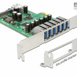 PCI Express cu 6 x USB 3.0-A externe + 1 x USB 3.0-A intern, Delock 89377, Delock