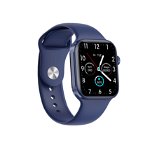 Smartwatch Techstar® 7, Ecran Touch, IPS 1.75 inch HD, Dock Incarcare Wireless, Bluetooth 5.2, Monitorizare Tensiune, Puls, Temperatura, Albastru