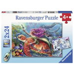 Puzzle Aventura Sirenei, 2X24 Piese, Ravensburger