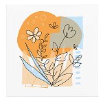 Tablou canvas Boho minimalism flori, portocaliu 1334 - Material produs:: Poster pe hartie FARA RAMA, Dimensiunea:: 80x80 cm, 