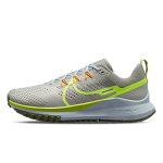 Nike, Pantofi din material textil pentru alergare pe teren accidentat React Pegasus 4, Gri, Portocaliu, Verde neon, 11