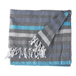 Patura / Pled Stripes, Gift Decor, 160 x 200 cm, 100% bumbac, albastru, Gift Decor