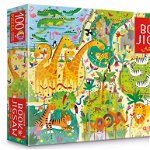 Set Puzzle si Carte - At the zoo puzzle, Usborne Books