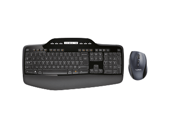 Kit Tastatura si Mouse MK710 Wireless Desktop 2.4GHz QWERTZ Negru, Logitech