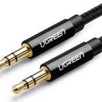 Cablu audio UGREEN, mini jack 3.5 mm AUX, 1m, Negru