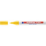 Marker permanent Edding 750, corp metalic, varf rotund, 2-4 mm, cu vopsea galbena, Edding